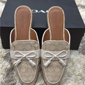 Coach Stassi Signature Jacquard Slides